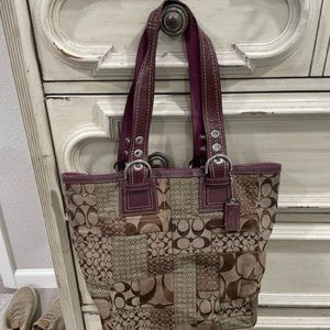 Purple Coach Bag